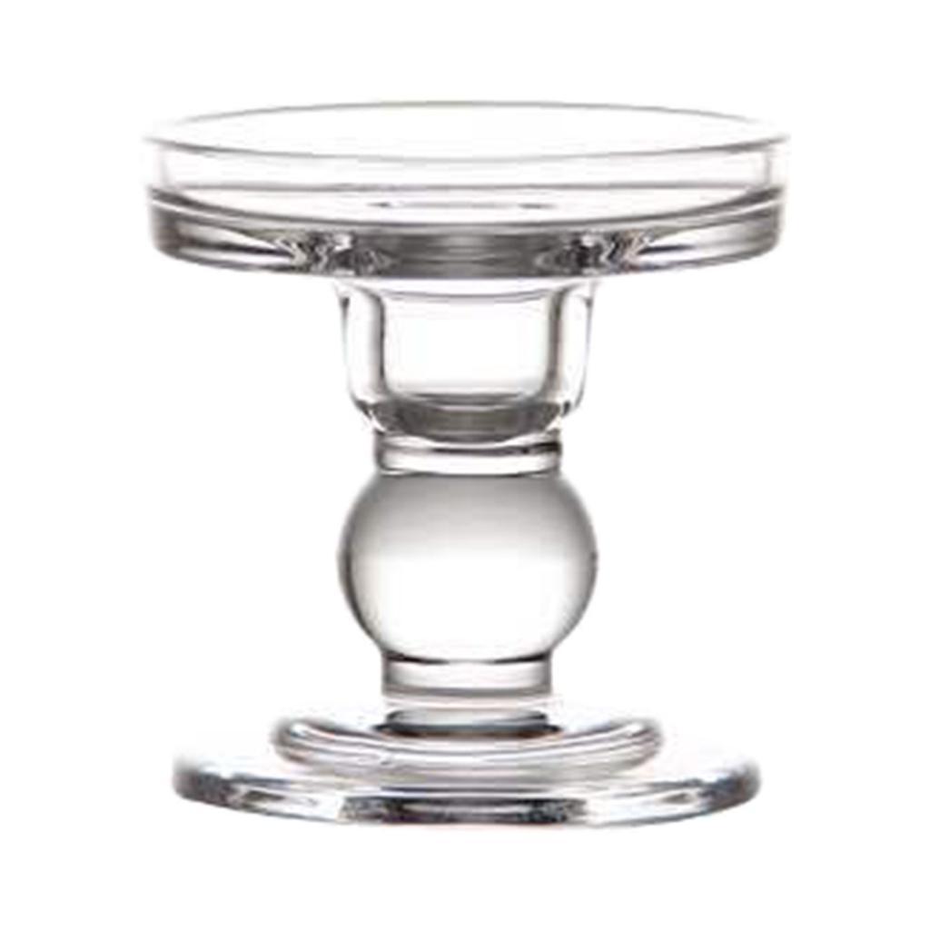 Transparent Glass Candle Holder Candle Stand Candlestick;