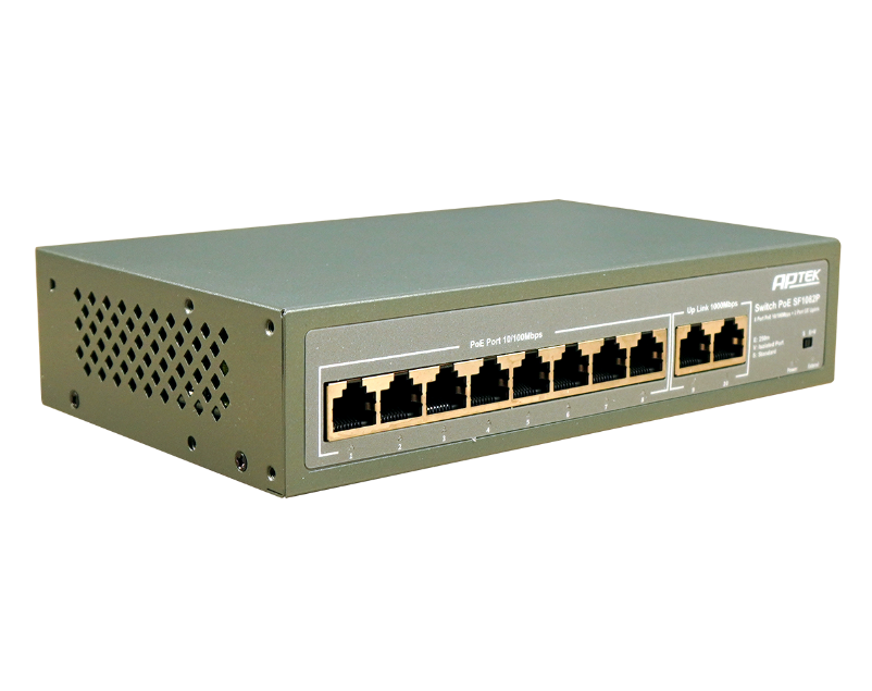 Switch APTEK SF1082P 8 port POE Unmanaged - Hàng chính hãng