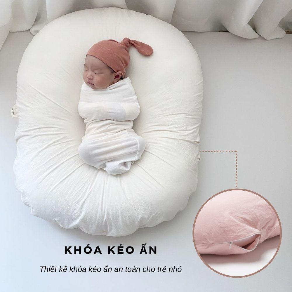 Vỏ gối chống trào ngược CAO CẤP Sunday Hug, 100% cotton nội địa Hàn Quốc, thoáng mát, thấm hút mồ hôi