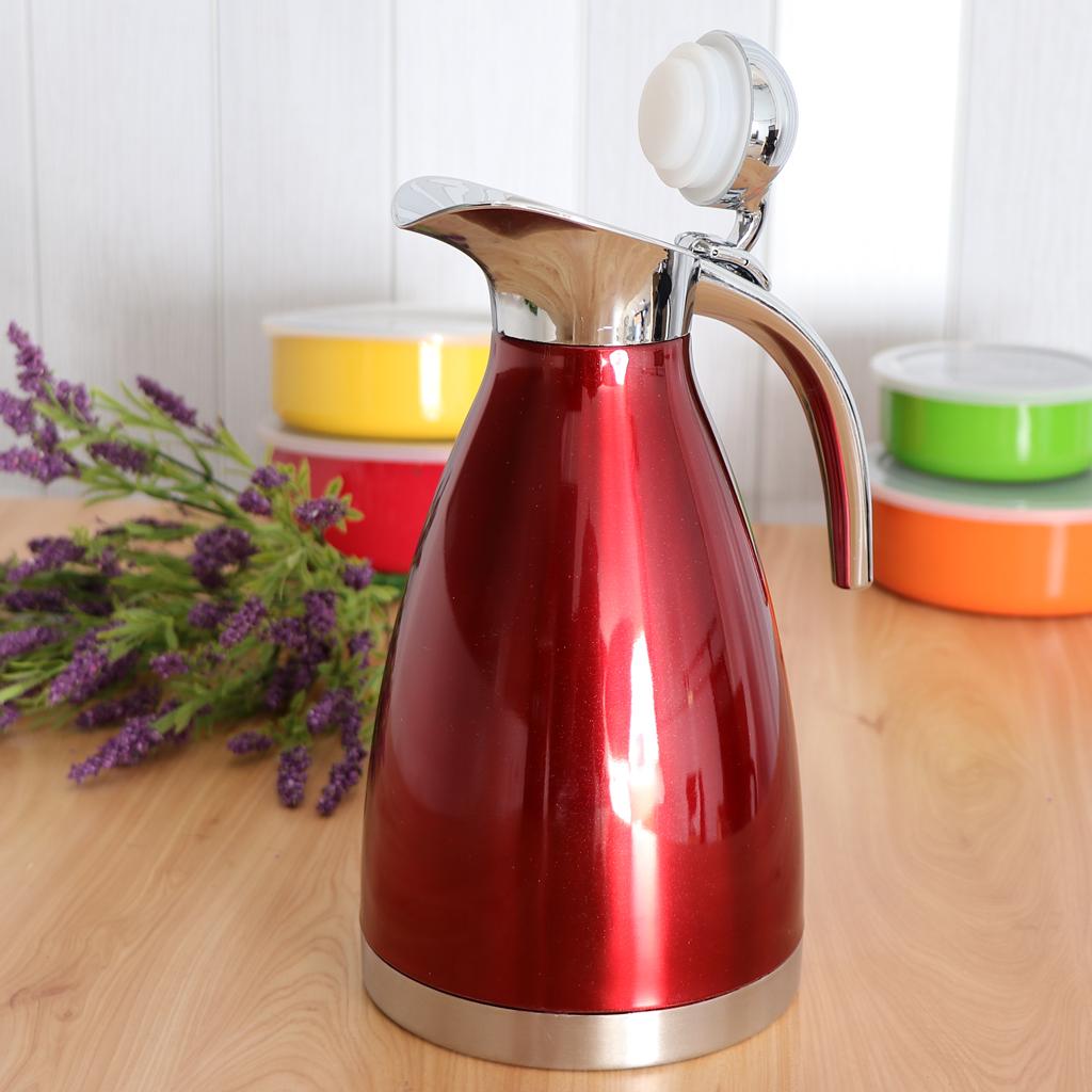 1.5L Thép Không Gỉ đôi Tường Cách Nhiệt Cà Phê ấm Trà An Toàn