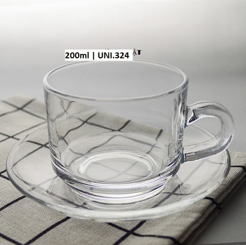 Tách Thủy Tinh   Stack Tea Cup 200ml | UNI.324 , Nhập Khẩu Thái Lan