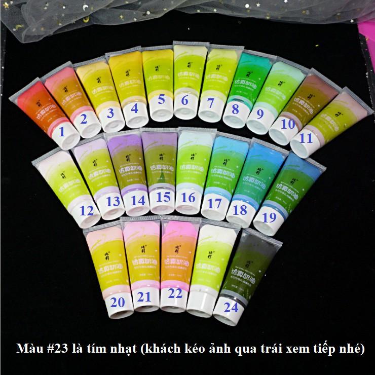 KHO-HN * Keo kem trang trí ốp điện thoại 24 màu tặng kèm đầu chiết keo cho mỗi tuýp (khách note màu vào ghi chú nhé)