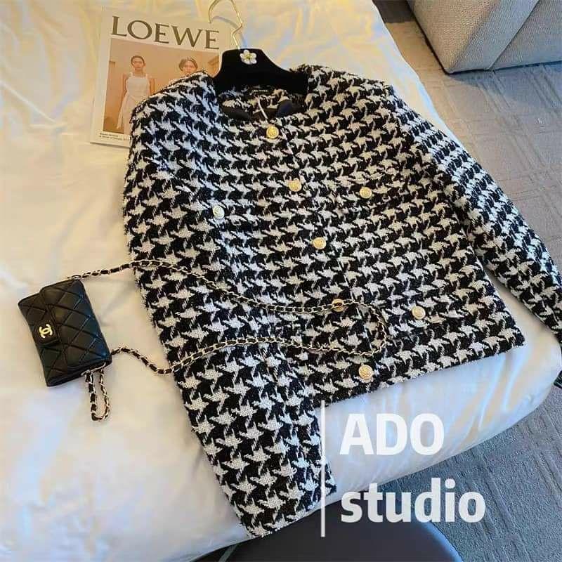 Áo khoác 2 lớp áo khoác blazer dáng ngắn 2 lớp