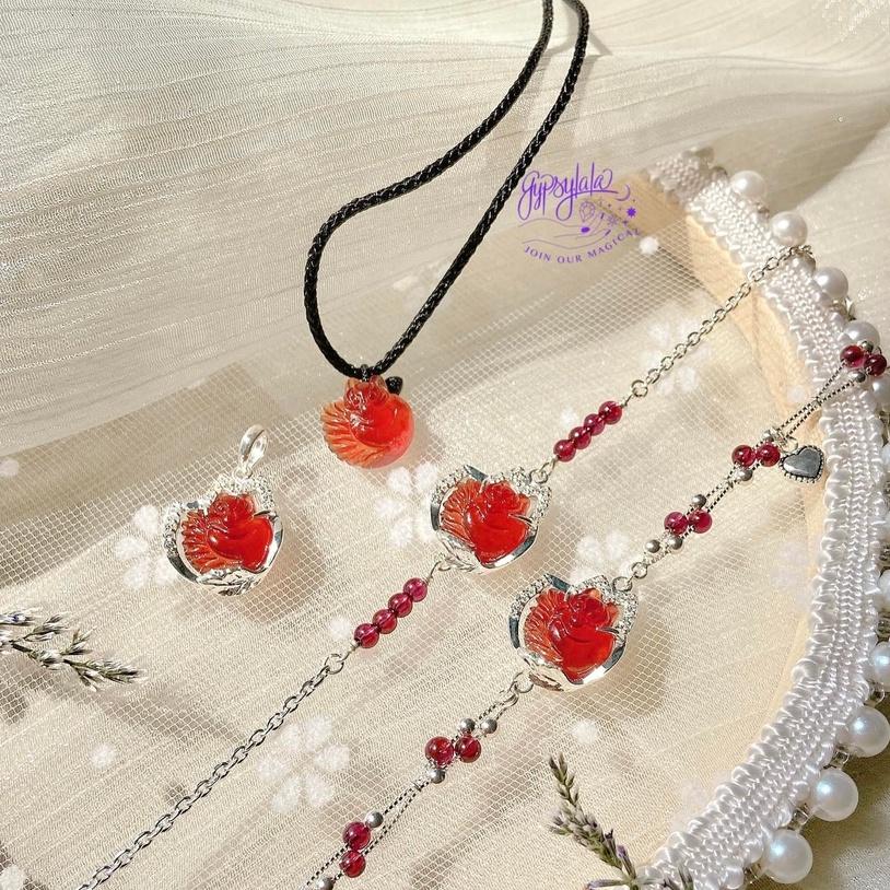 Dây chuyền Hồ Ly Mini Garnet Trơn SP004068 Gypsy.lala