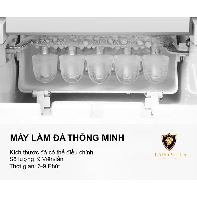 Máy Làm Đá Viên Tự Động Kaisa Villa Model JD-8076, Máy Làm Đá Nhanh Trong 10 phút, Công Suất 105W 15kg/ngày - Hàng chính hãng