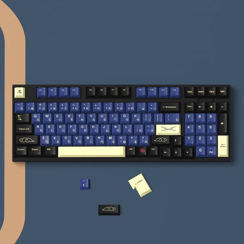 Japanese Samurai 129 Keys PBT Cherry Keycap Phím Lắp Cho Bàn Phím Cơ Keycaps