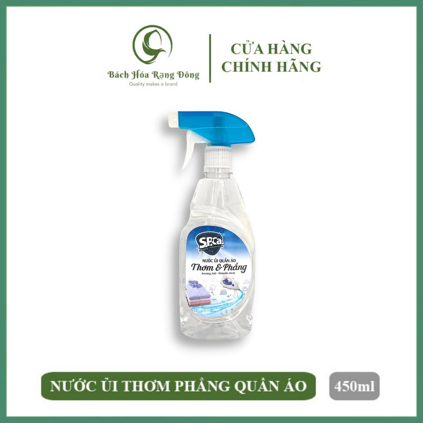 Nước Xịt Thơm Phẳng Quần Áo Lưu Hương Lâu SPCa 450ml Cao Cấp Giúp Làm Thơm Phẳng, Khử Trùng, Khử Mùi Ẩm Mốc