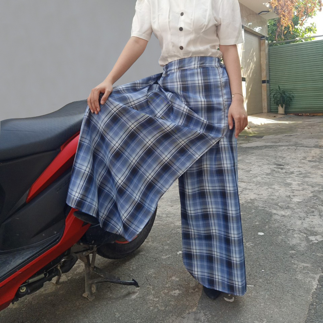 Váy Chống Nắng Kaki Chất Vải Mềm Mại Kiểu Dáng Xẻ Tà Thời Trang Có Nút Bấm