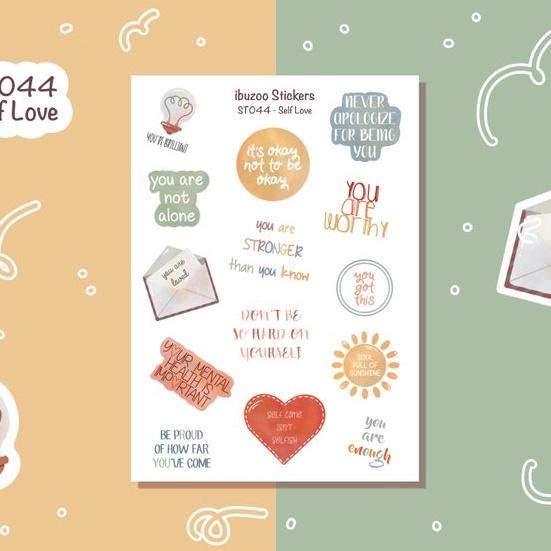 Sticker sheet self love - chuyên dán, trang trí sổ nhật kí, sổ tay | Bullet journal - Unim040