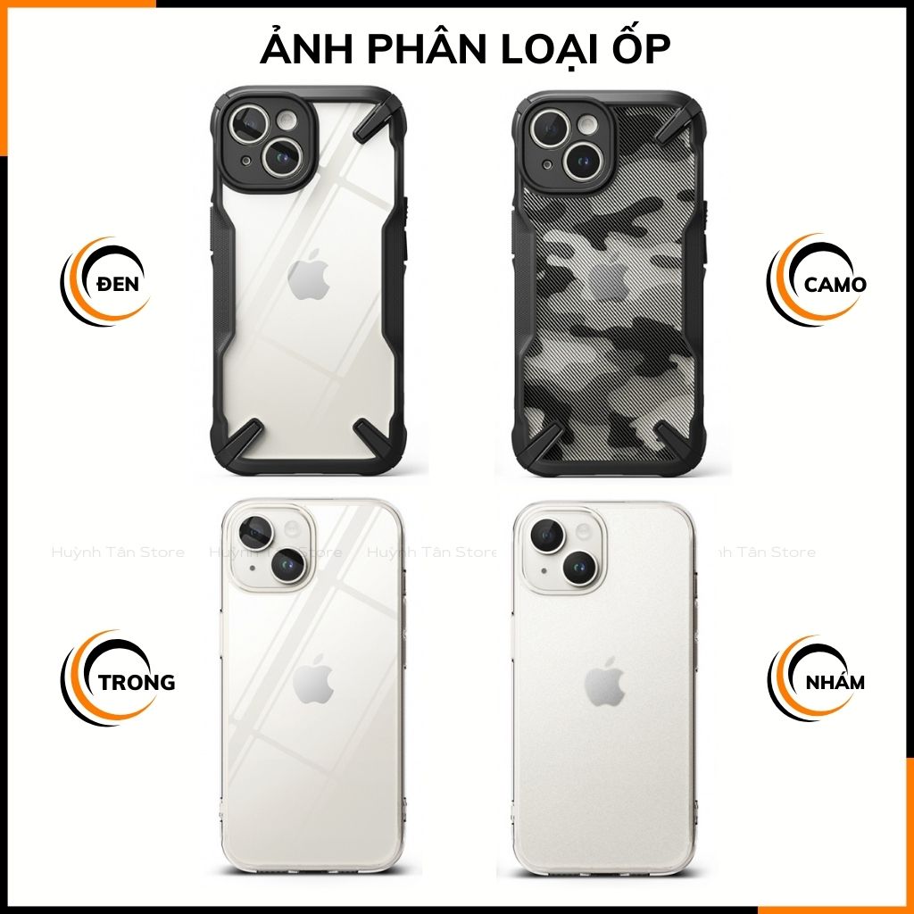 Ốp lưng iphone 15 RINGKE chính hãng trong suốt chống sốc FUSION X chống ố vàng phụ kiện điện thoại huỳnh tân store - Hàng nhập khẩu