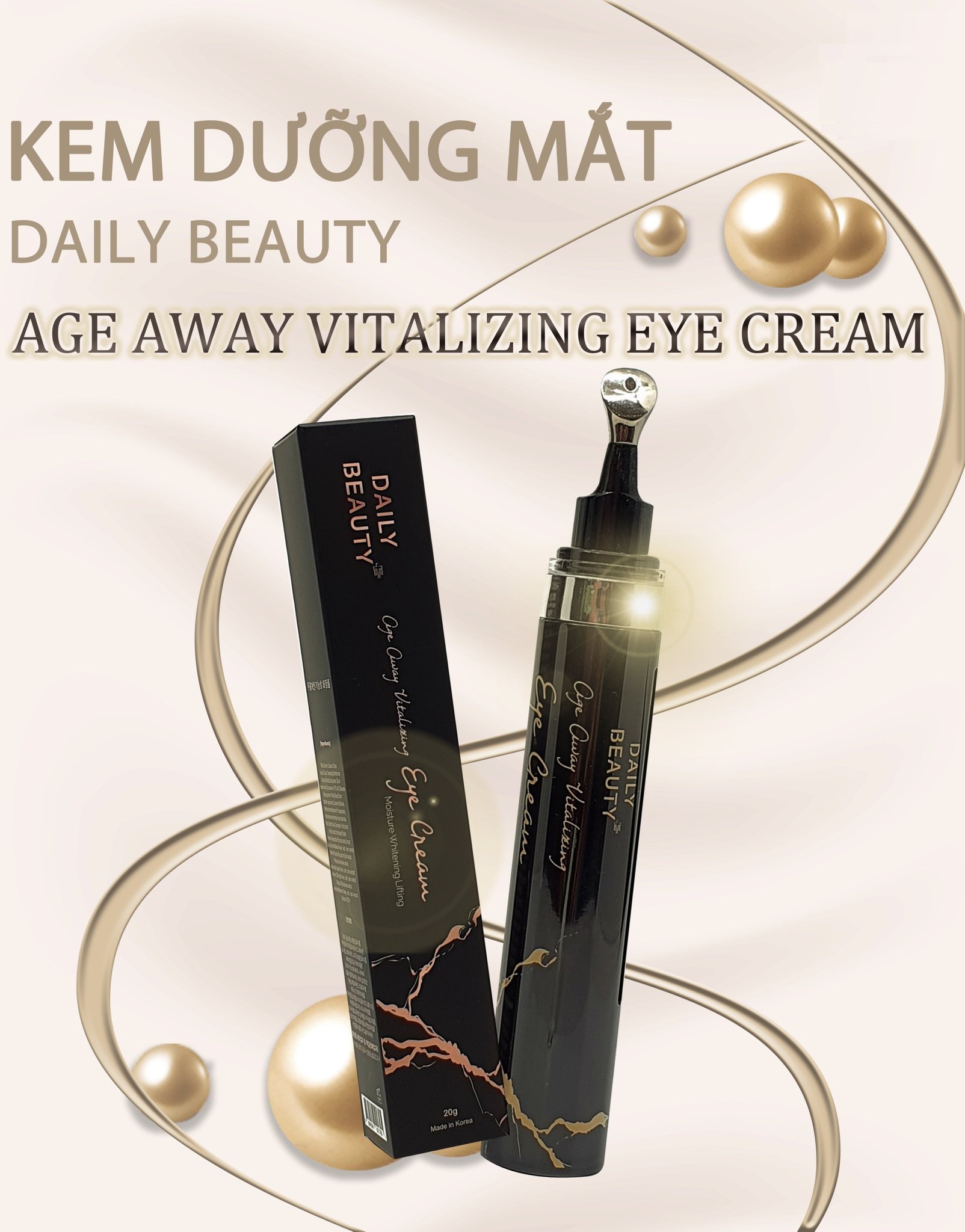 Combo 3 hộp Kem dưỡng mắt Daily Beauty Age Away Vitalizing Eye Cream sản phẩm nhập khẩu chính ngạch Hàn Quốc