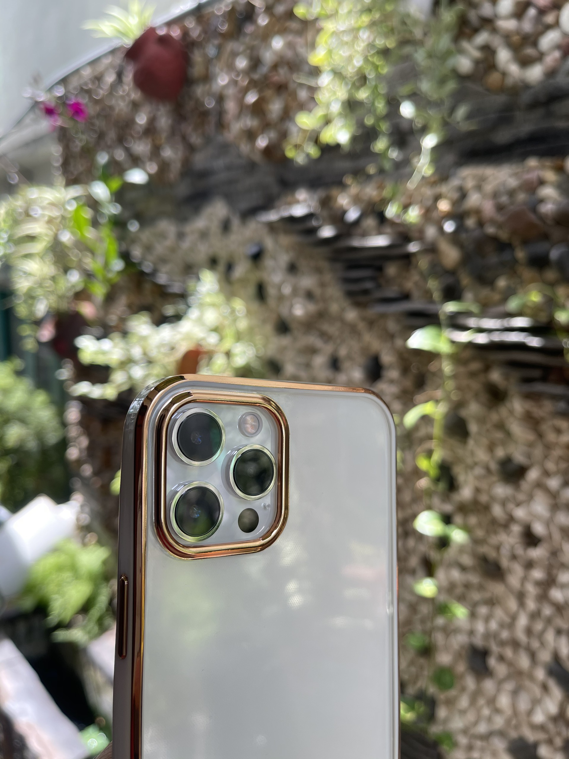 Case Ốp Lưng Dành Cho Điện Thoại iPhone 12 Pro Max - Silicon Dẽo Viền Màu Lưng Trong