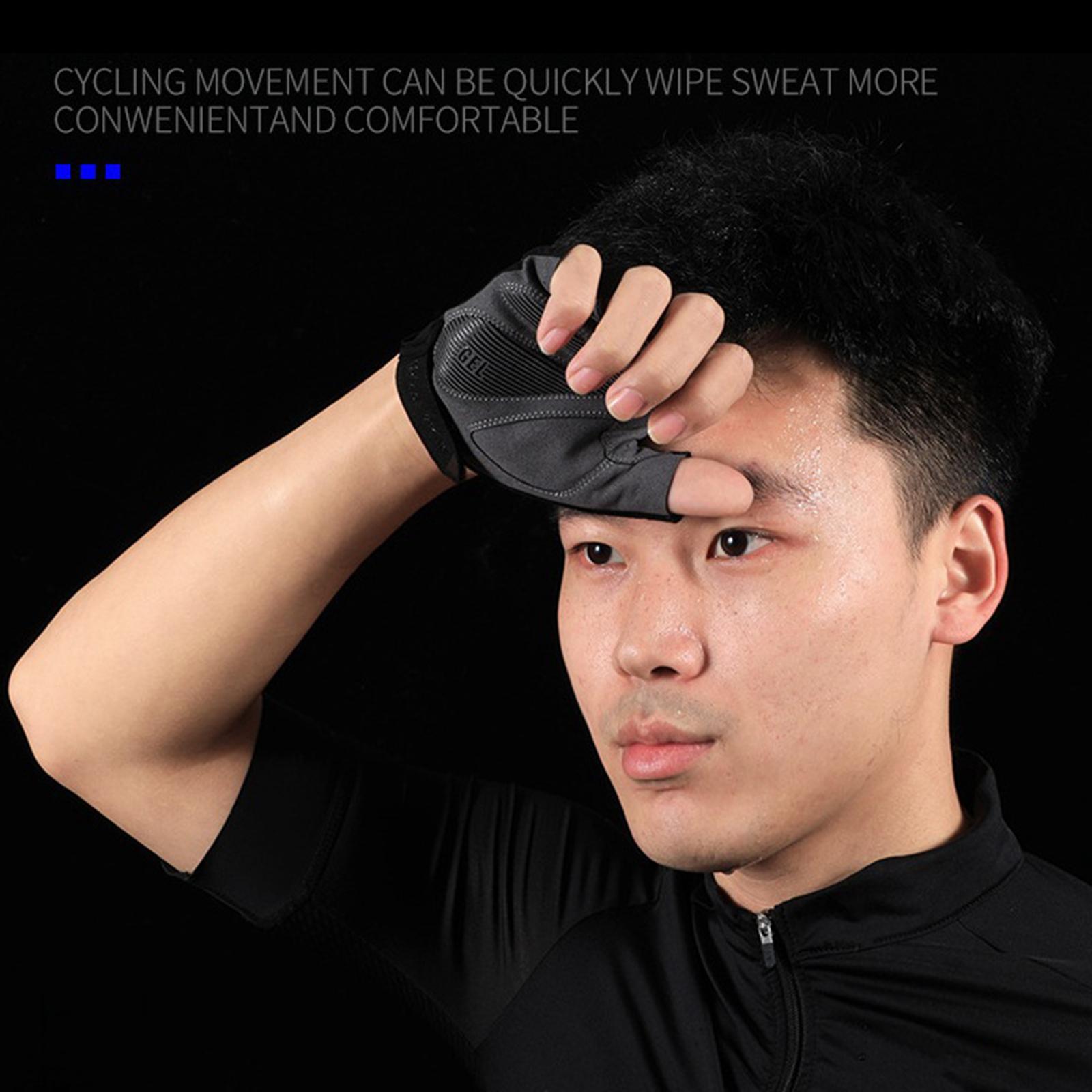 Unisex Cycling Gloves Half Finger Bicycle Gel Padded Fingerless Sports M