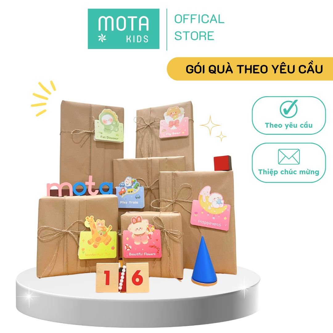 Gói quà, viết thiệp tặng bé - Mota Montessori