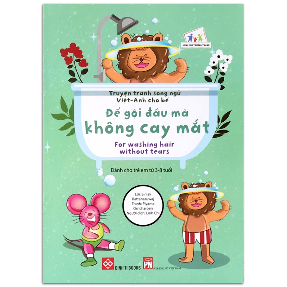 Truyện tranh song ngữ Việt-Anh cho bé - For washing hair without tears - Để gội đầu mà không cay mắt