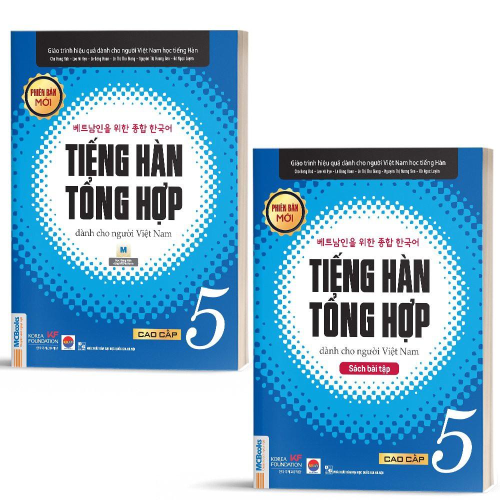 Sách - Combo Tiếng Hàn Tổng Hợp Dành Cho Người Việt Nam Cao Cấp 5 (Giáo trình + Sách Bài Tập) ( tặng kèm bookmark sáng tạo