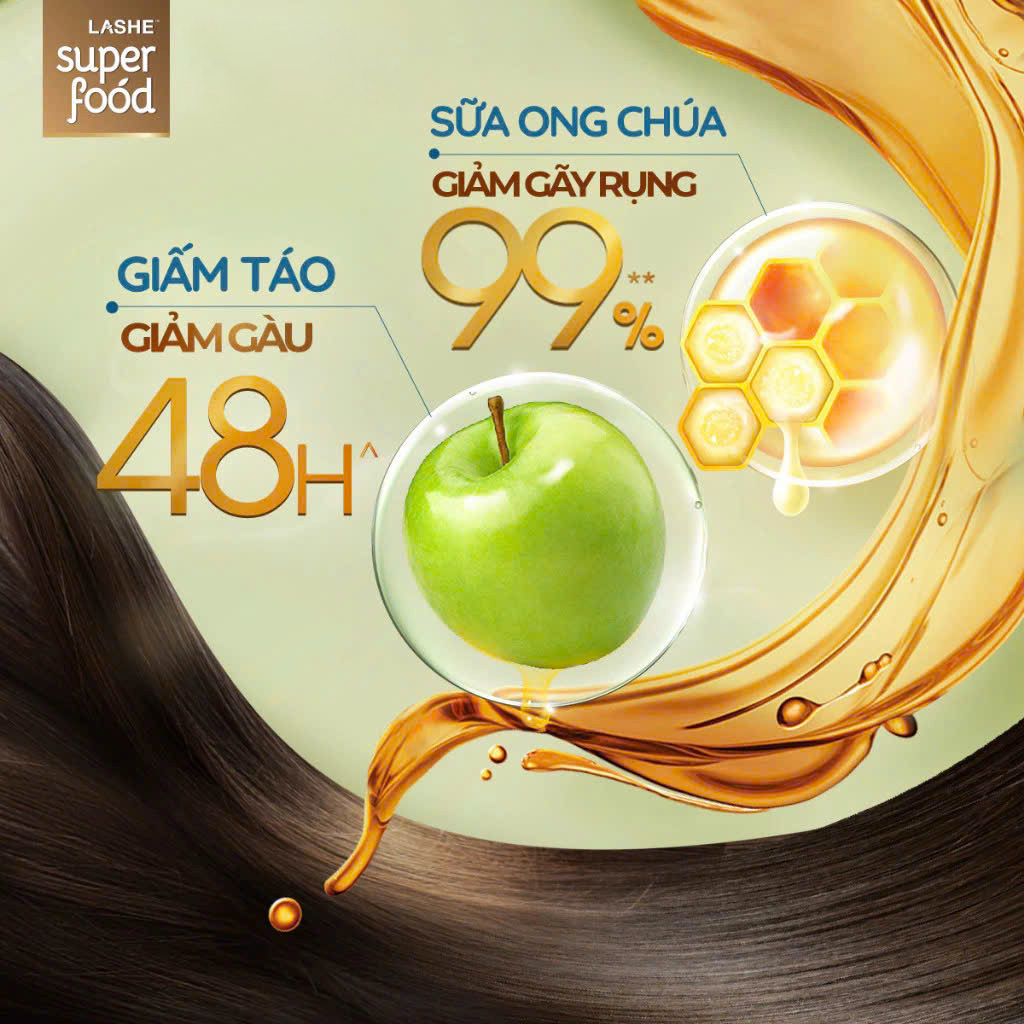 Dầu gội LASHE Superfood 630g