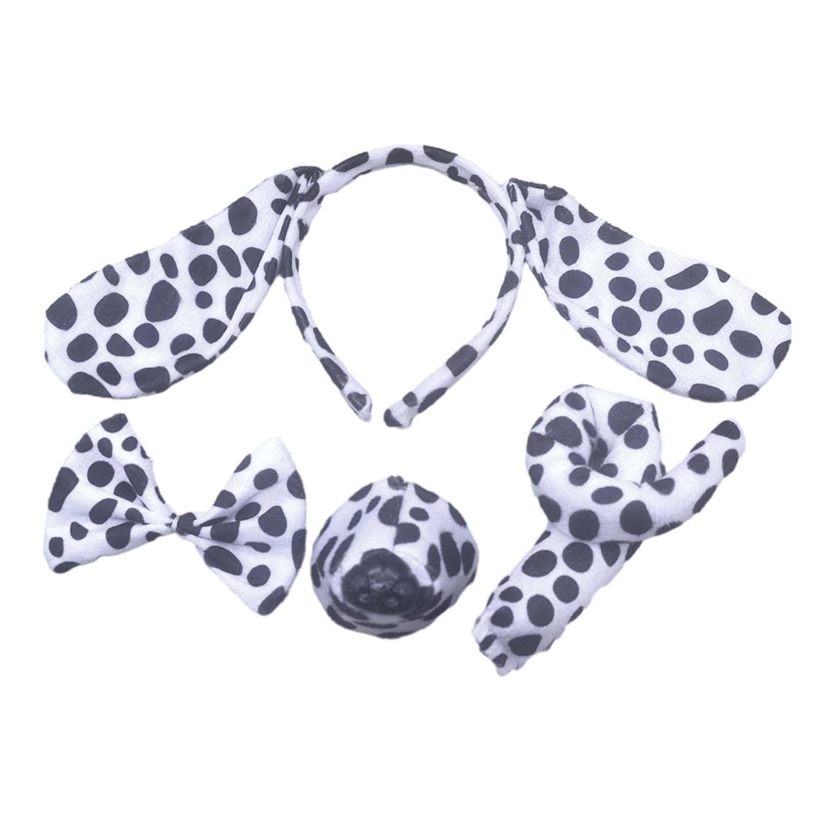 Puppy Dog Ears and Long Tail Set Ears Hair Clip Plush Faux Gifts Puppy Dog Hair Hoop Headdress for Fancy Party Children Women