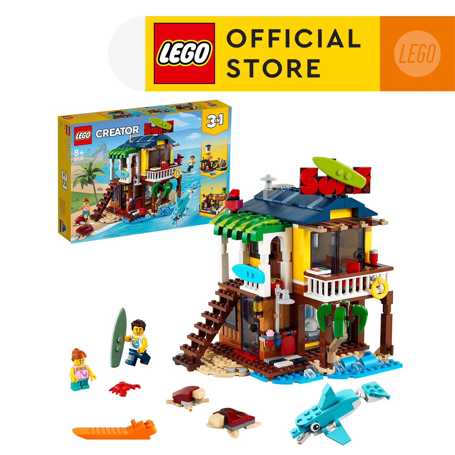 Đồ chơi LEGO Creator Nhà Lướt Sóng Bãi Biển 31118