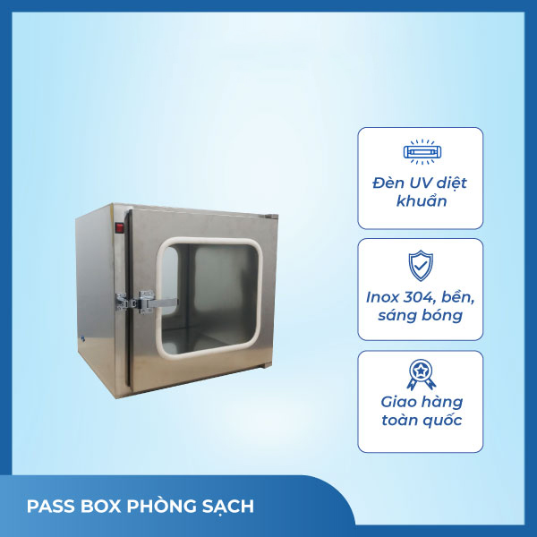 Static Pass Box Phòng Sạch | Hộp chuyển hàng tiêu chuẩn | KT trong 600x600x600