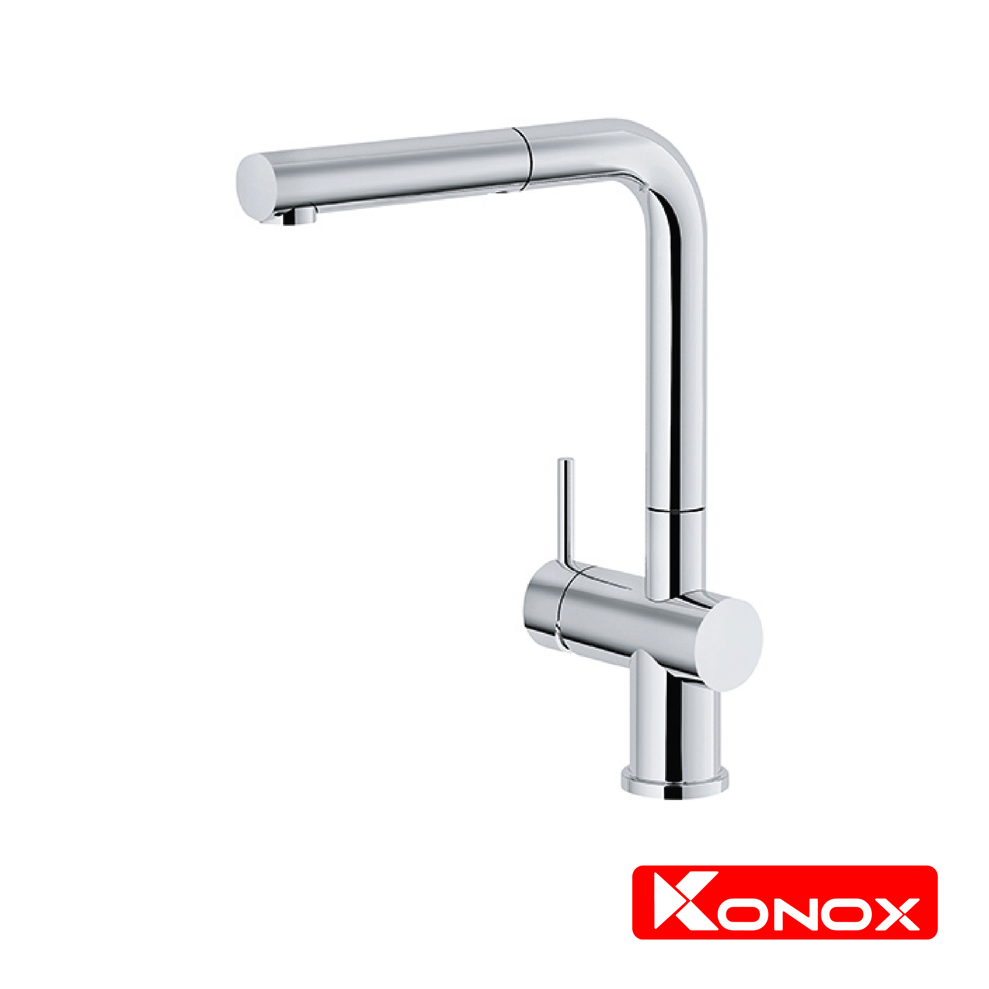 Vòi rửa bát rút dây Konox, Model KN1337, Inox 304AISI tiêu chuẩn châu Âu, lõi trộn nhiệt độ thương hiệu SEDAN Tây Ban Nha, linh phụ kiện thương hiệu NEOPERL Thụy Sỹ, Hàng chính hãng