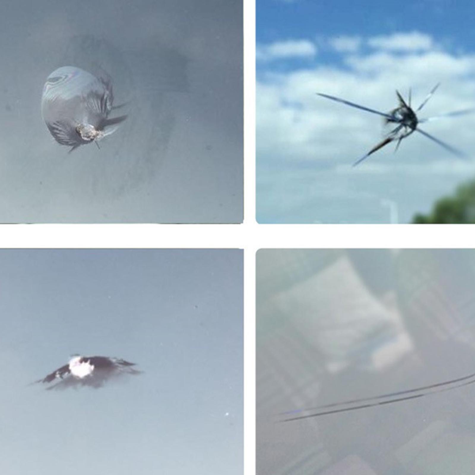 Windshield Crack Repair , Automotive Glass Repair Fluid Glue, Quick Fix Vehicle Glass DIY Windscreen Tool for Fixing Chips Cracks