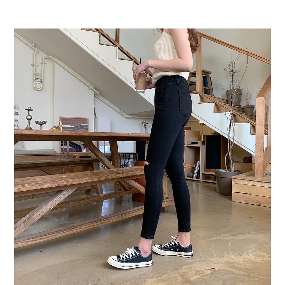 Quần Jean Nữ Lưng Cao Ôm Đen Co Giãn Tulidu Quần Bò Nữ Cạp Cao Skinny1550.1220