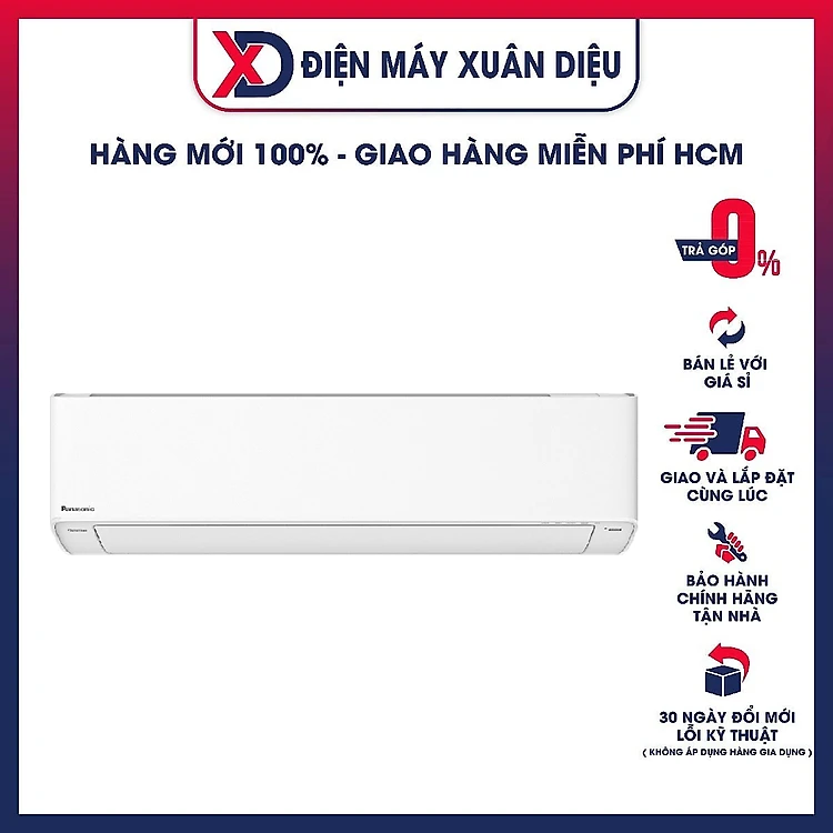 Máy Lạnh Panasonic Inverter 1.5 HP CS/CU-U12XKH-8 - Hàng chính hãng - Giao HCM và 1 số tỉnh thành