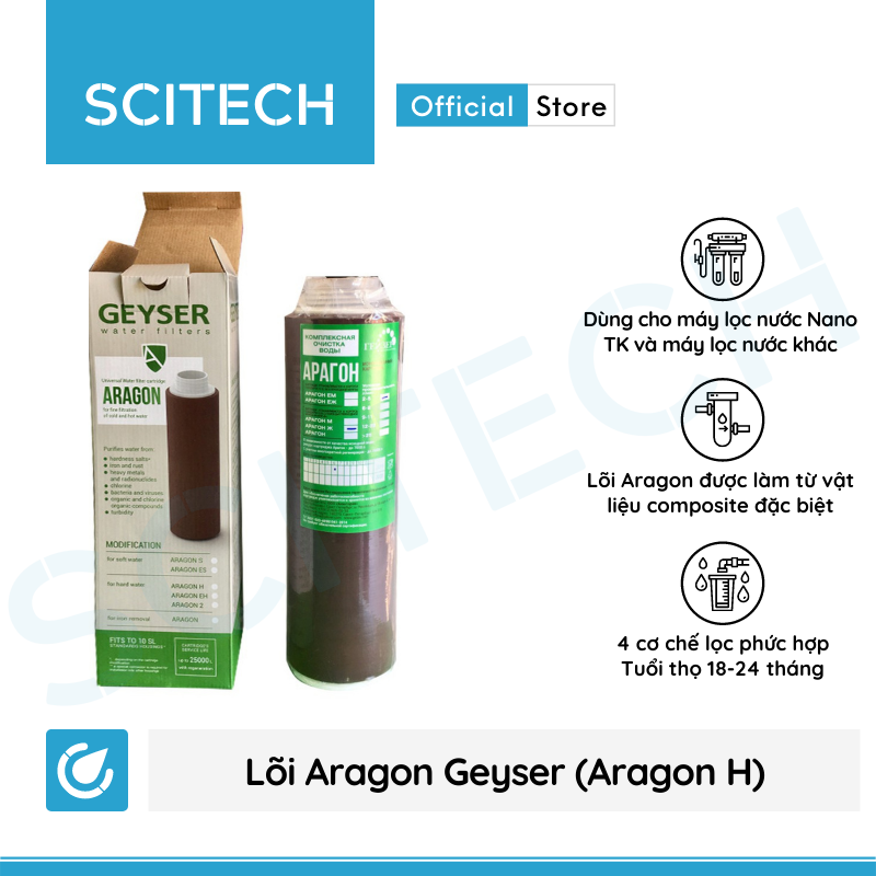 Bộ lõi số 1,2,3 máy lọc nước Nano Geyser TK - Hàng chính hãng