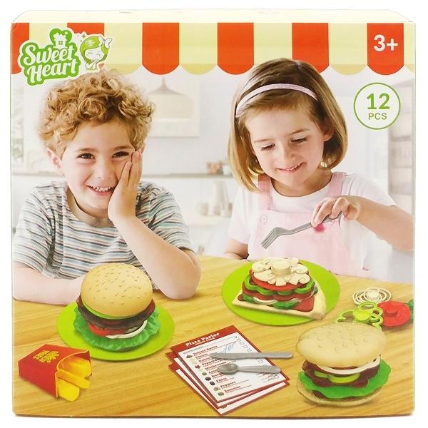 Đồ Chơi Thức Ăn Nhanh - Sweet Heart XJ355A/SH353 - Hamburger (12 Chi Tiết)