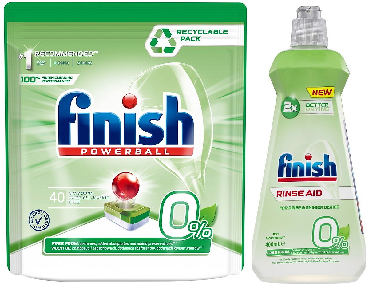 Combo Viên rửa bát Finish Hữu cơ 70 tabs + Muối Finish 1.5kg + Nước bóng finish 1150ml