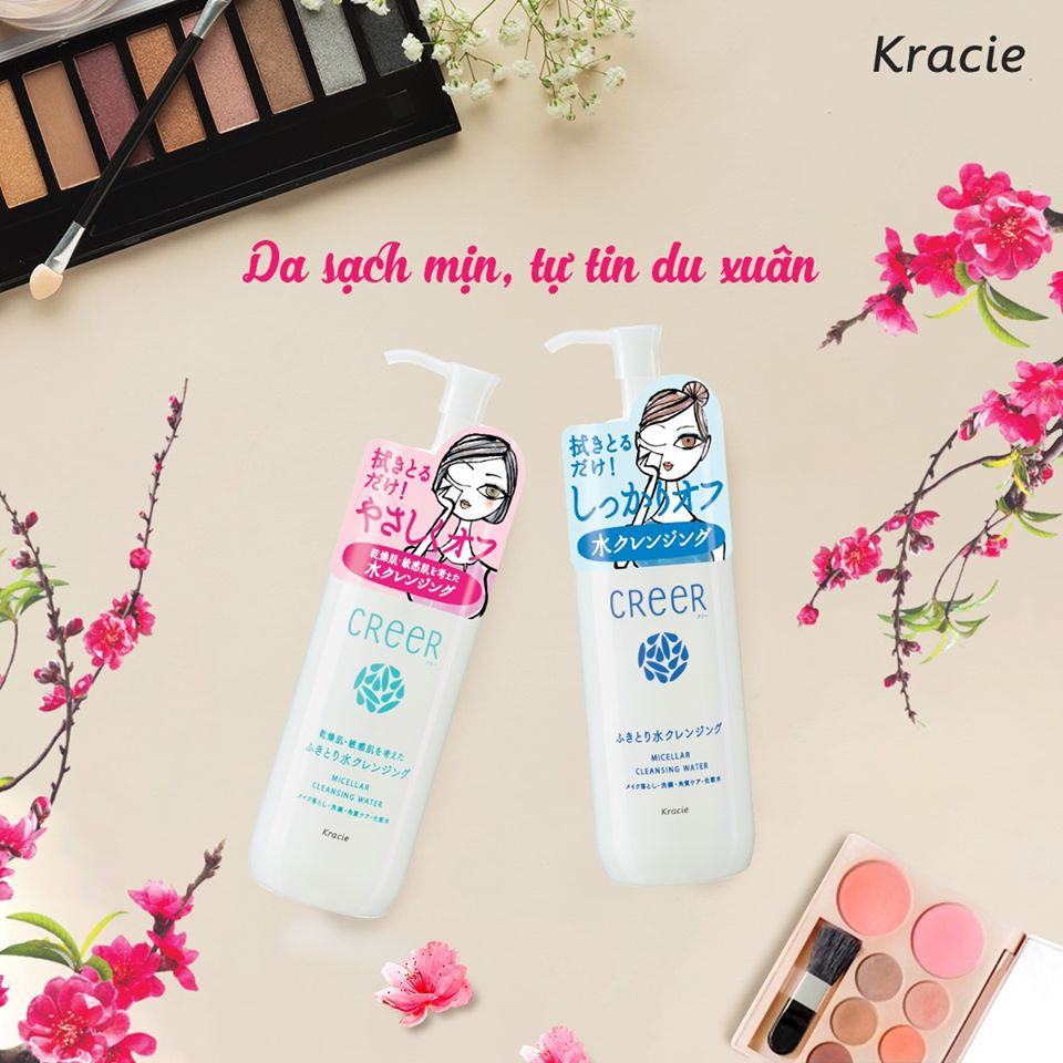 Nước Khoáng Tẩy Trang Dưỡng Ẩm Sâu Kracie Facial Cleansing Water Moist 330mL