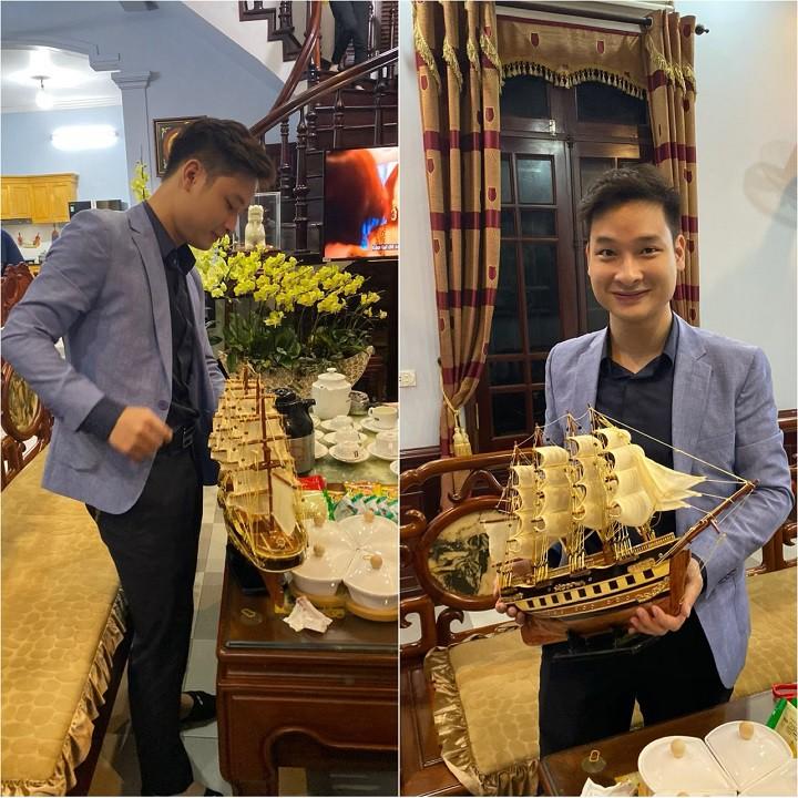 Thuyền Buồm Chở Hàng FRANCE Hàng Xuất Khẩu Dài 56cm Gỗ Còng
