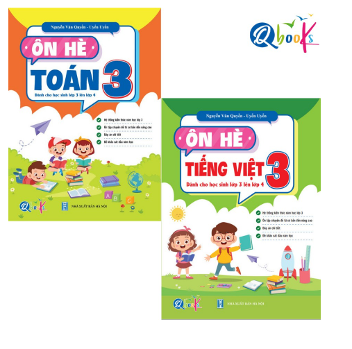 Sách - Combo Ôn Hè Toán và Tiếng Việt 3 - Dành cho học sinh lớp 3 lên 4 (2 cuốn)