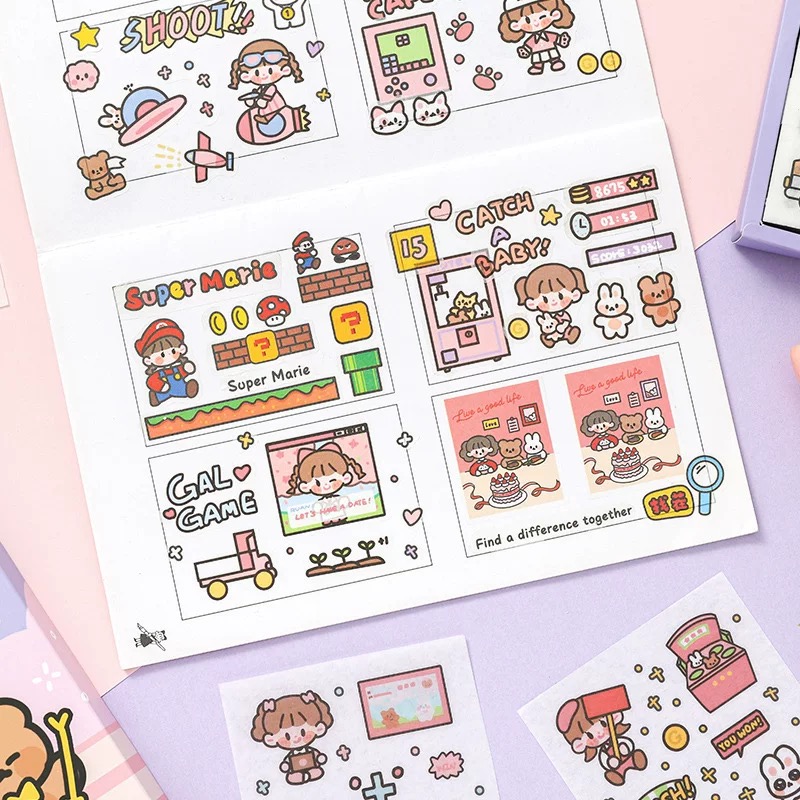 Sticker 100 tấm cute Game Time