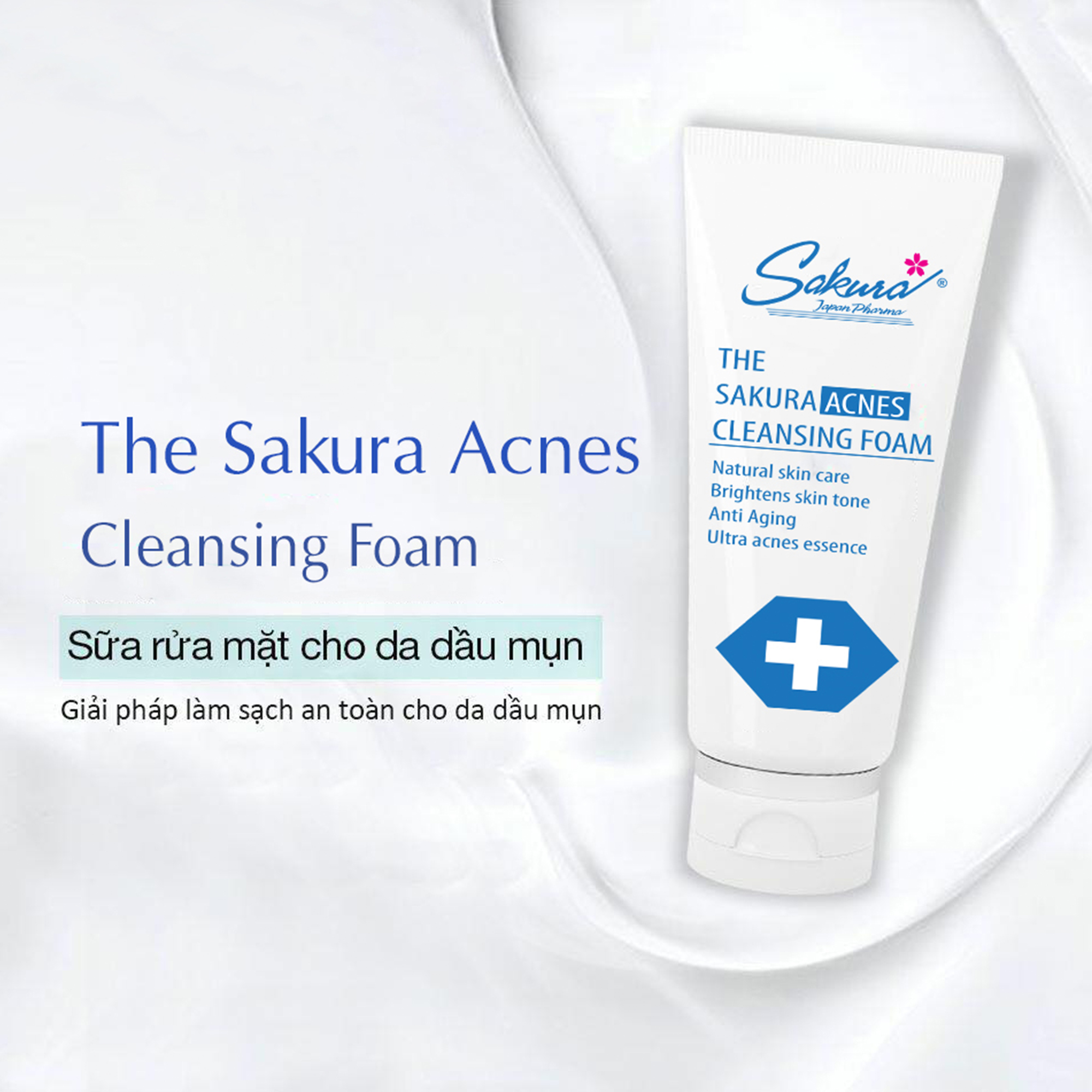 Sữa Rửa Mặt SAKURA ACNES CLEANSING FOAM Giúp Ngăn Ngừa Mụn, Làm Sạch Sâu Dành Cho Mọi Loại Da  (100ml)