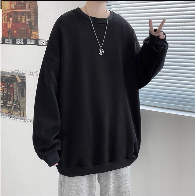 Áo Sweater Oversize LOHA Basic, áo nỉ Nhật cao cấp dài tay Unisex LOHA
