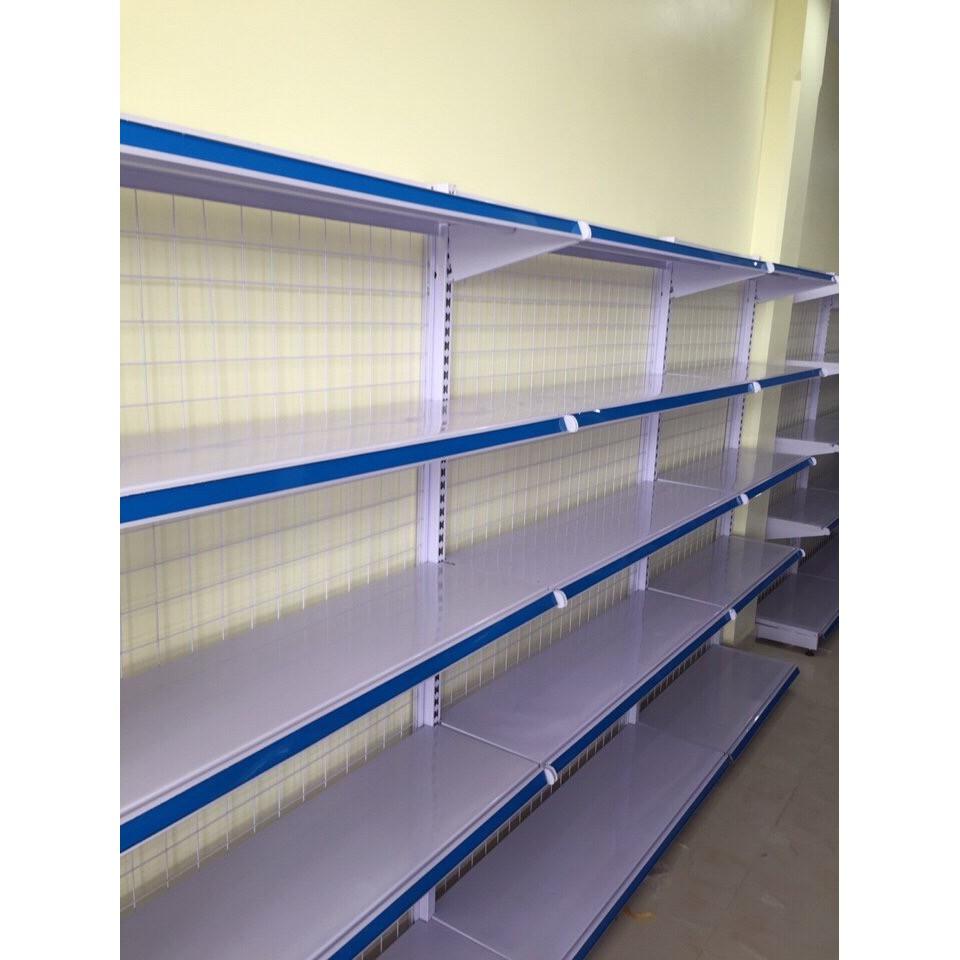 Giá kệ siêu thị đơn Dài 90cm x cao 180 x rộng 40cmx 5 tầng - Áp Tường Bộ Độc Lập