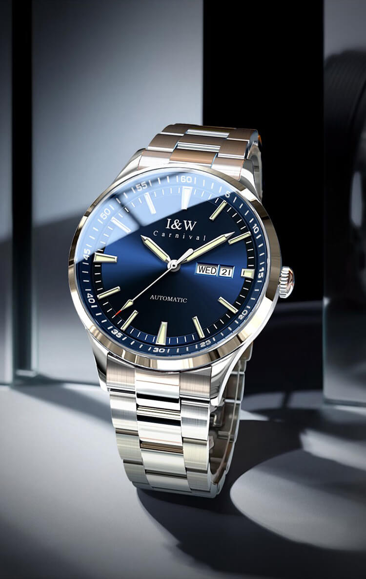 Đồng hồ nam chính hãng IW CARNIVAL IW622G-1 Kính sapphire ,chống xước ,Chống nước 30m ,Bảo hành 24 tháng,Máy cơ (Automatic),dây kim loại thép không gỉ 316L, thiết kế đơn giản dễ đeo