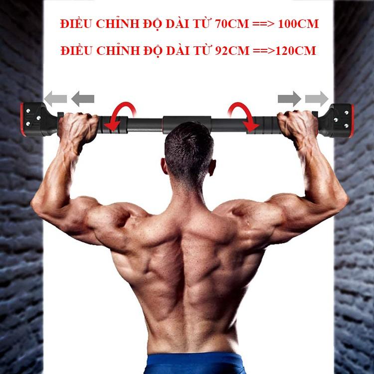 Thanh Tập Xà Đơn Treo Tường Gắn Cửa Nhiều Cỡ Từ 62-150cm Tùy Chỉnh Tập Gym Tập Thể Thao Chính Hãng Amalife