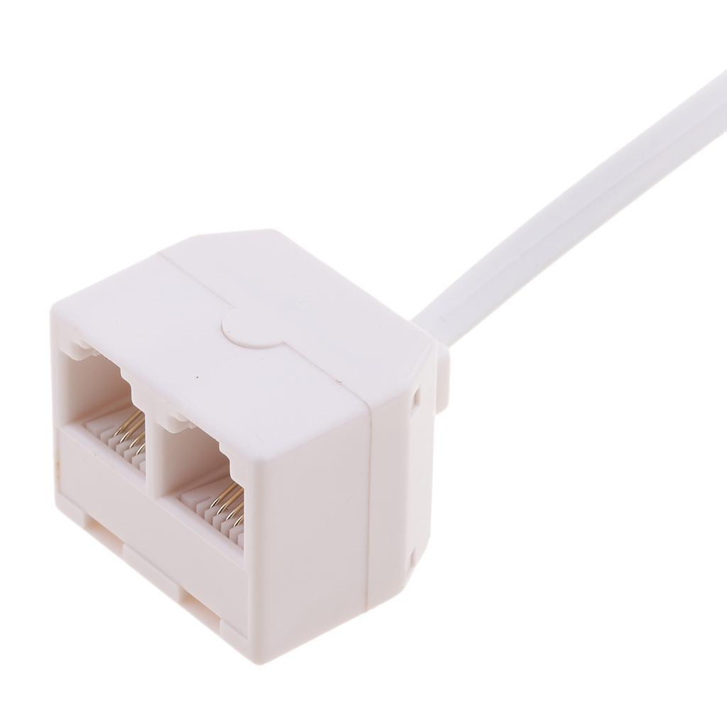 6P4C RJ11 Telephone Phone  Modular   Splitter Fe to