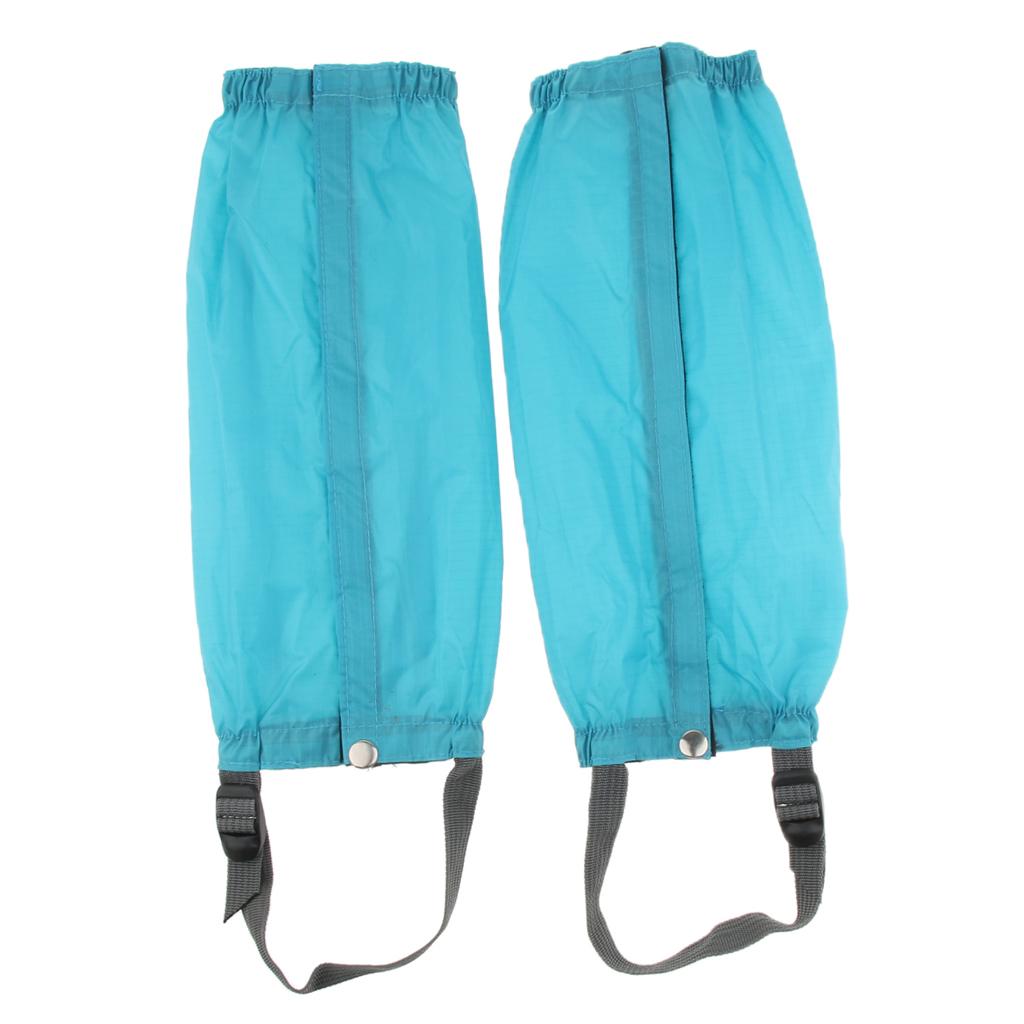 Outdoor Walking Hiking Waterproof Gaiters Boot Covers Leg Guards blue