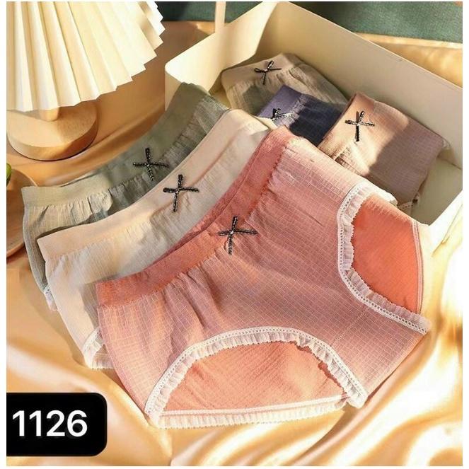 Quần Lót Cotton Viền Ren Kẻ Caro Dễ Thương Mẫu Mới