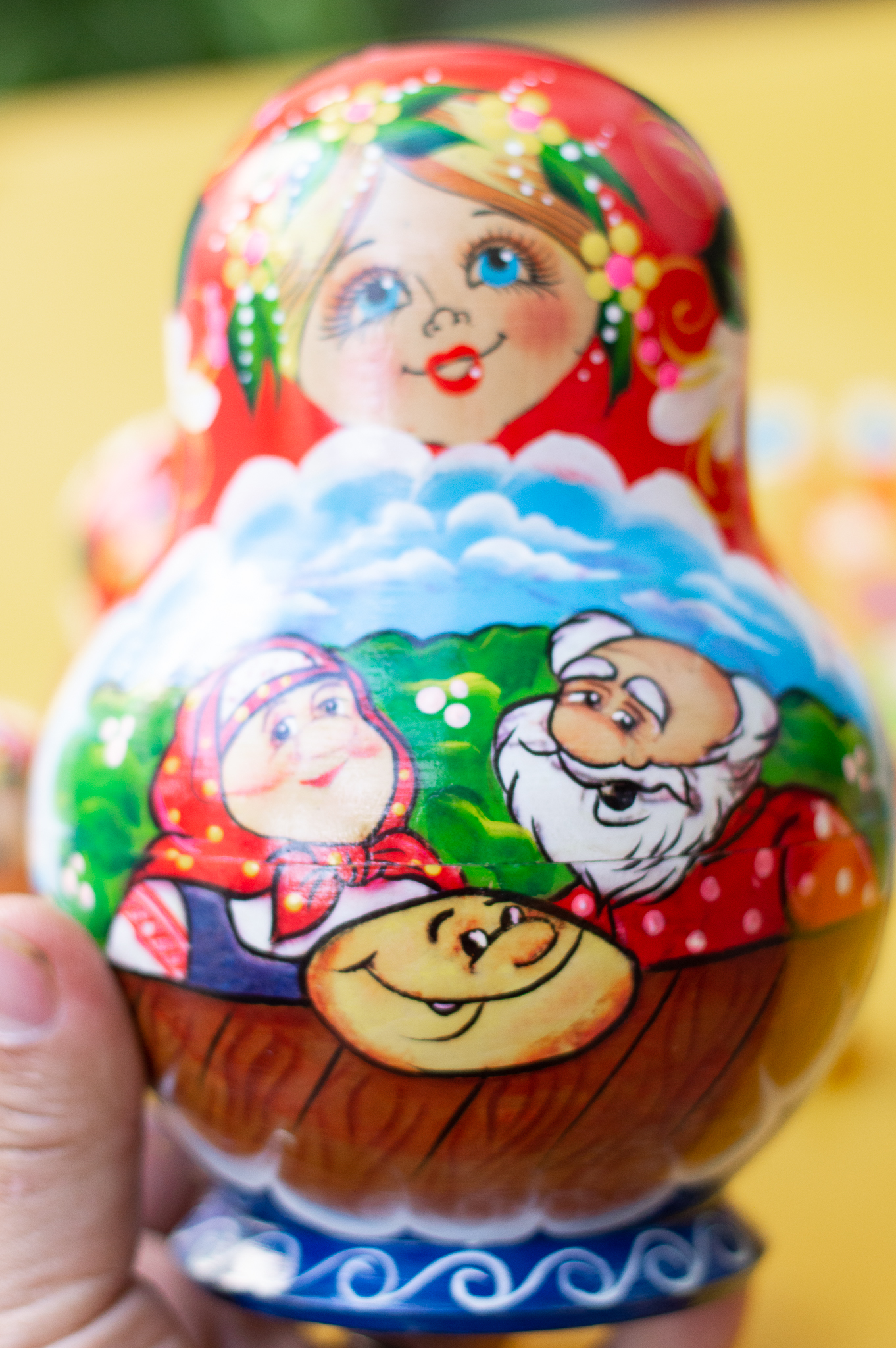 BỘ BÚP BÊ NGA 10 LỚP DÁNG TRÒN SIZE 18CM "CỔ TÍCH KOLOBOK"