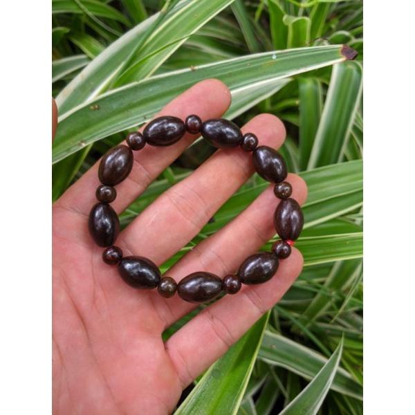 Vòng tay gỗ nữ thời trang hạt xoan 10 ly - Trắc màu đen nhiều kiểu dáng mới