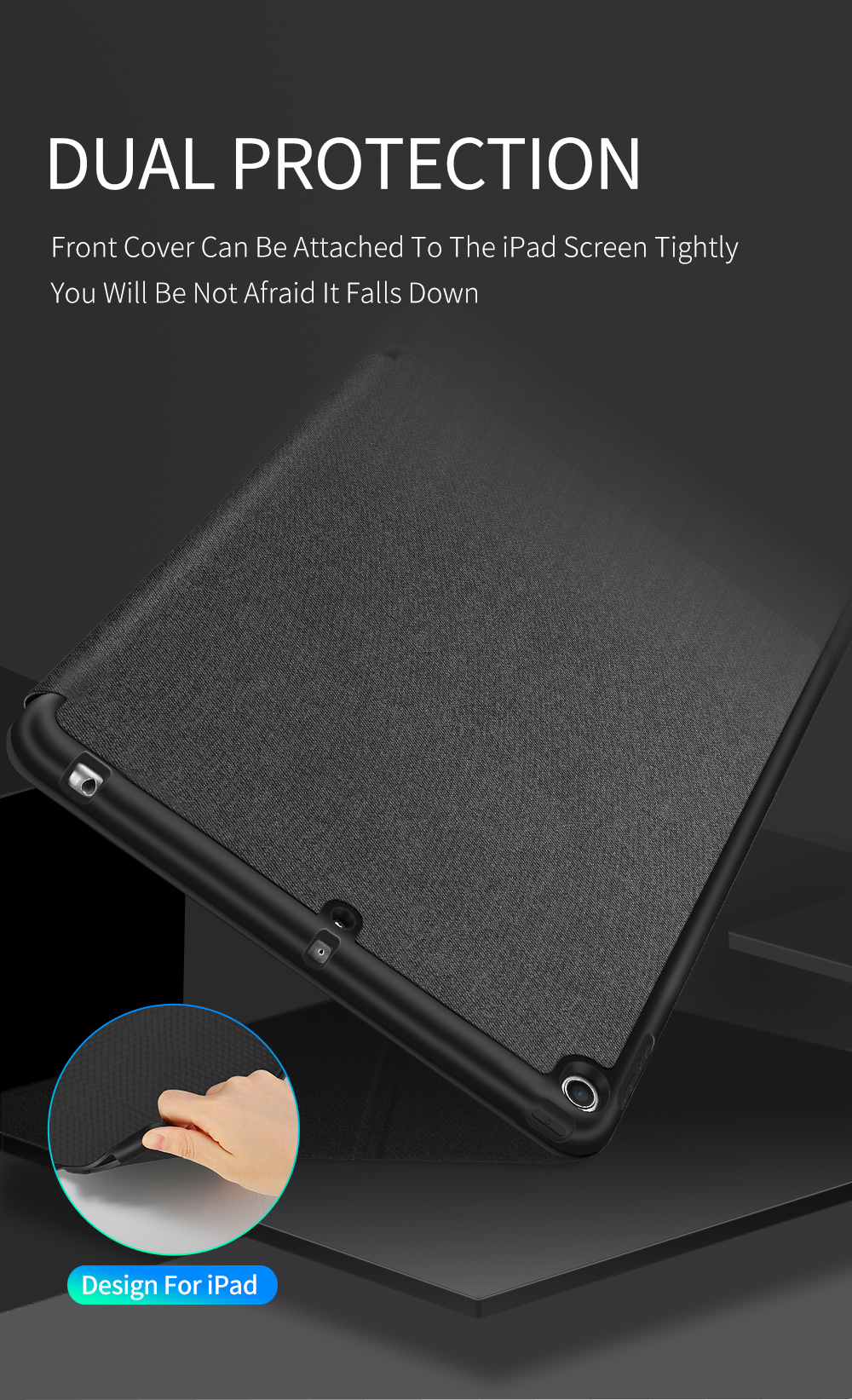 Bao Da Cao Cấp Dành Cho iPad 9.7 inch, Pro 9.7 inch 2017/ 2018 Gen5/Gen6 Chính Hãng Dux Ducis DOMO Có Khay Đựng Bút - Hàng Chính Hãng