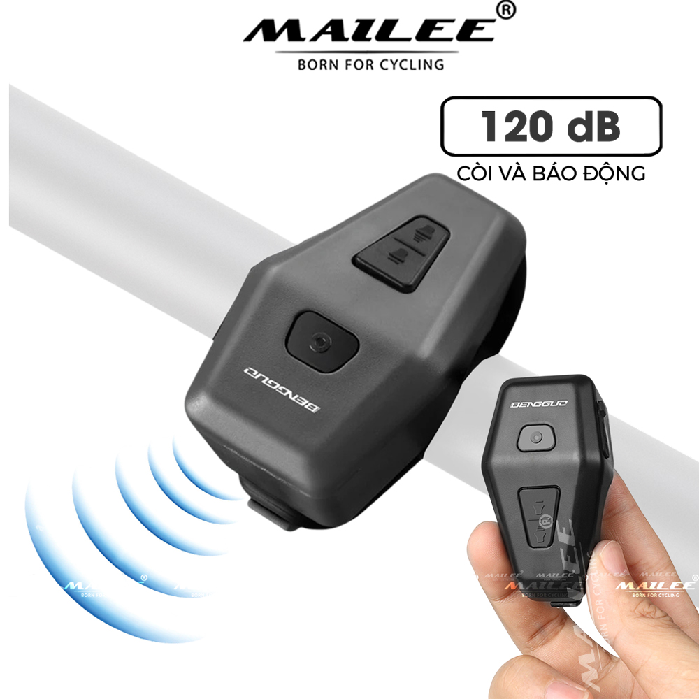 Còi Xe Đạp BG-3510 âm thanh lớn 120dB Sạc USB Chống Nước, Chuông Cảnh Báo Trộm, An Toàn Dễ Dùng - Mai Lee