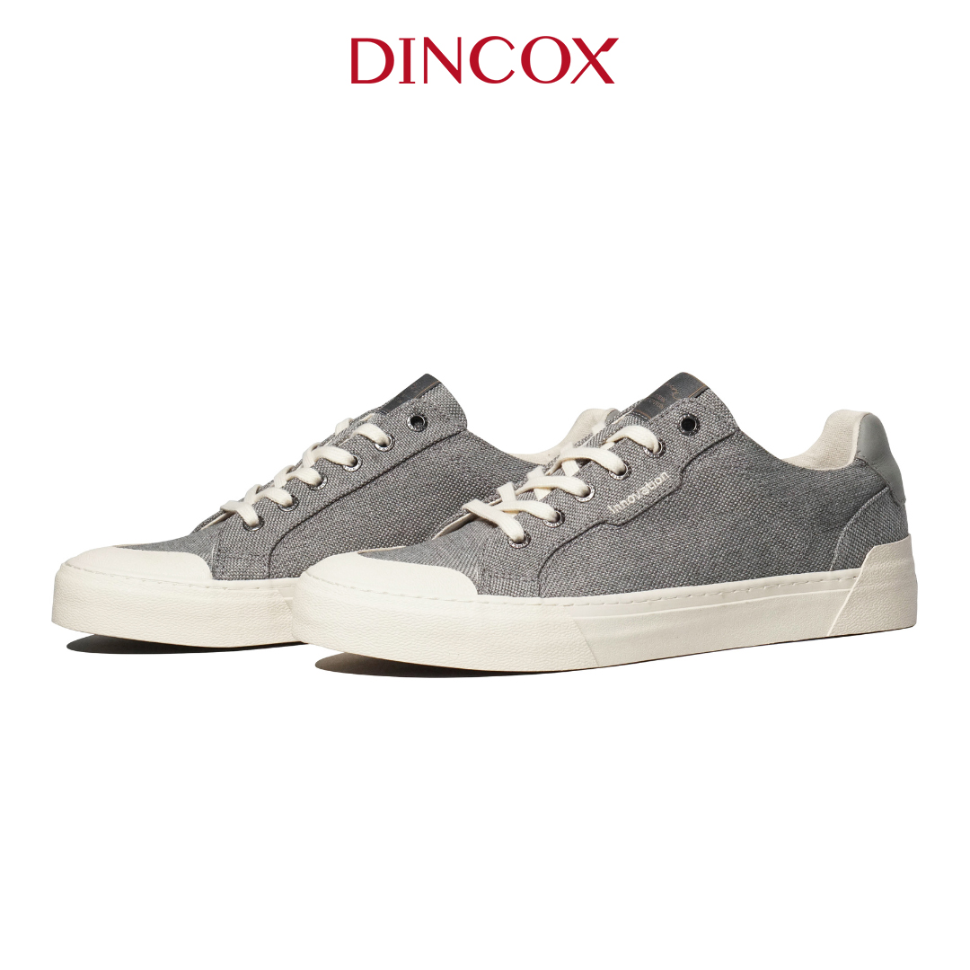 Giày Vải Sneaker Canvas Đế Bằng Nam DC30 Light Grey Dincox