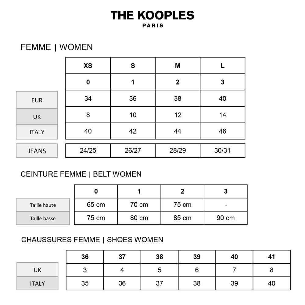 THE KOOPLES - Chân váy mini phối bèo Red Jacquard FJUP20048K