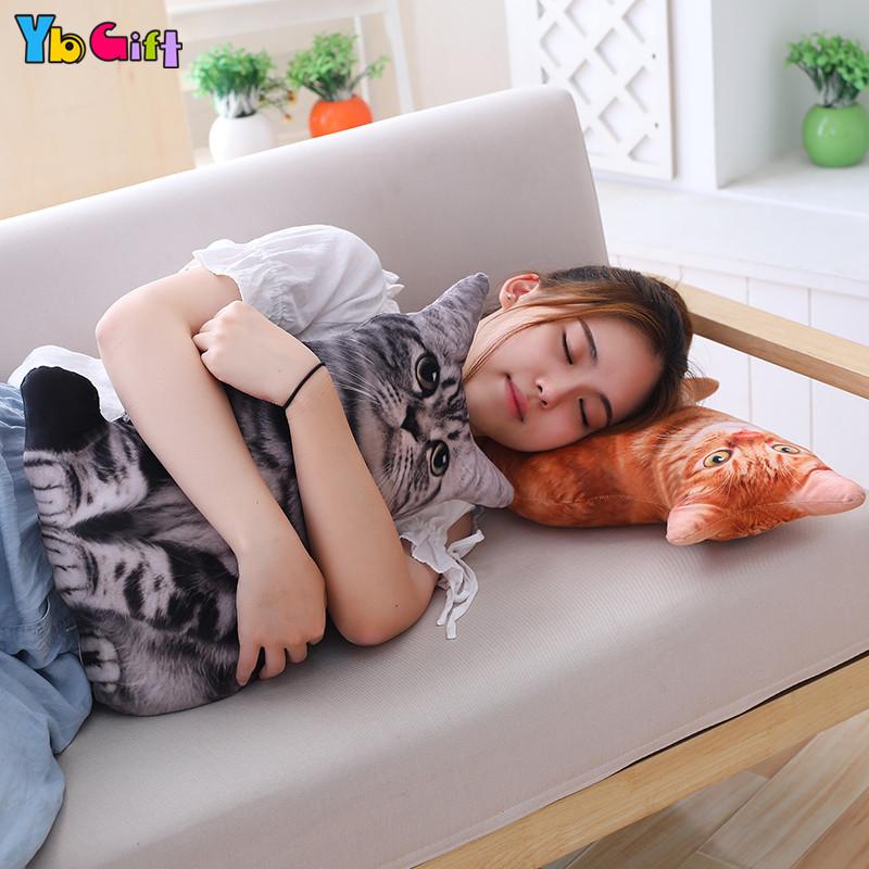 50CmCats Hoạt Hình Sang Trọng 3D Mèo Gối Mềm Mại Thú Nhồi Bông Gối Sofa Giường Shop Trang Trí Sang Trọng Đồ Chơi Dành Cho Trẻ Em Kids quà Tặng